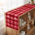 thumbnail image 6 of Table Runners 90 Inches Long Dress Scarves, Red Plaid Farmhouse Coffee/Dining/Kitchen Table Runner for Living Room, Modern Art Checkered Farmhouse 13x90 Inch, 6 of 9