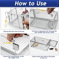 thumbnail image 4 of 4 Pack Humane Rat Traps - Rodent Trap for Squirrel Mouse, Mice, Live Rat Traps Catch and Release for Indoors and Outdoors(10.6"x 5.5"x 4.5"), 4 of 4