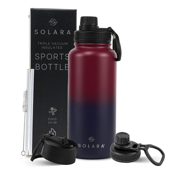SOLARA Vacuum Insulated 1 Liter Dark Intentions Thermosteel Water Bottle