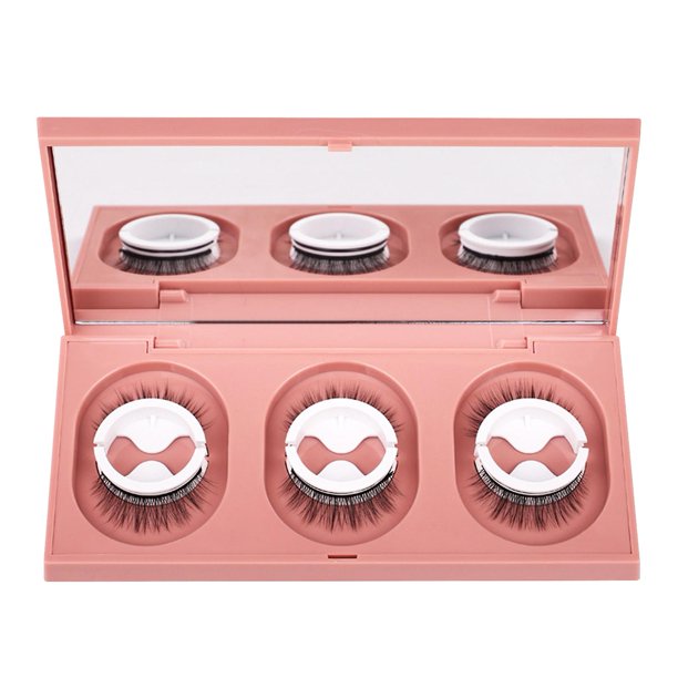3 pares de pestañas postizas de aspecto natural, pestañas postizas reutilizables, maquillaje suave sin pegamento, pestañas postizas autoadhesivas, Red Red WarmW09, largas y naturales