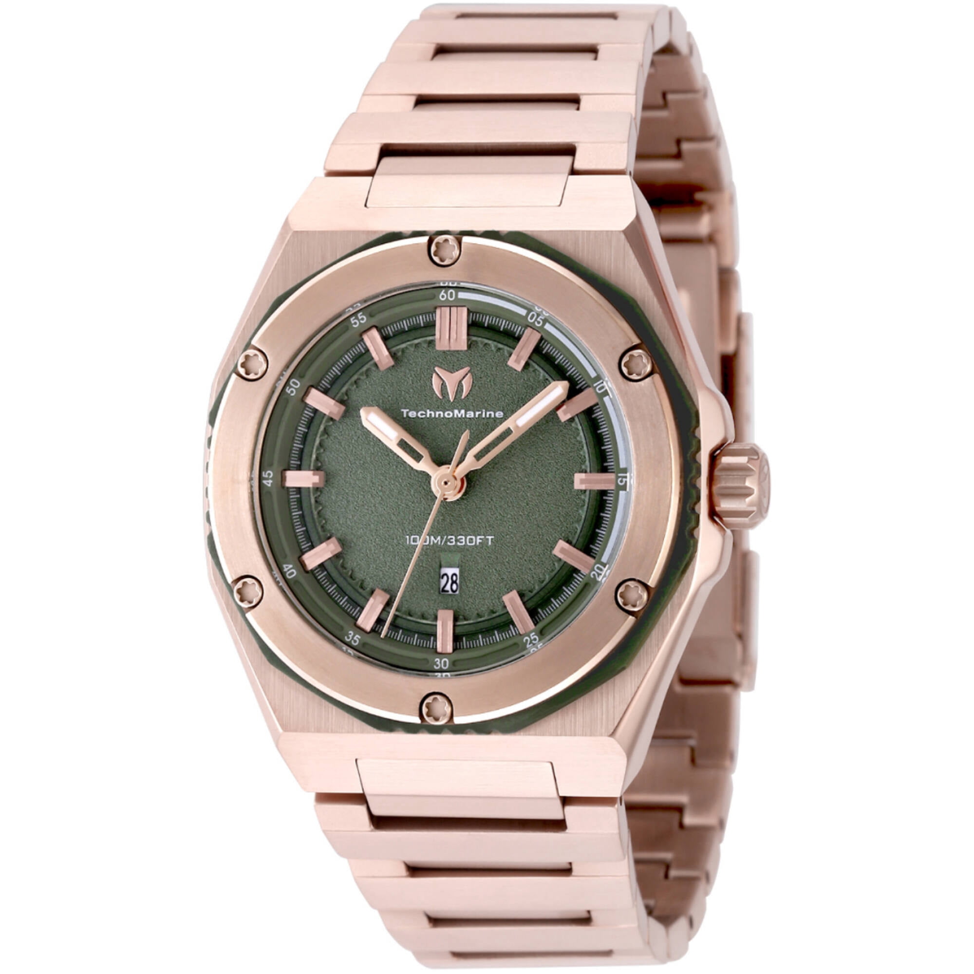 NWT Technomarine Coral Quartz Olive Green Dial Ladies Watch NWT Authentic Technomarine Coral Quartz Green Dial Women\ main image 2