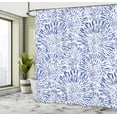 thumbnail image 4 of Ambesonne Botanic Shower Curtain, Vintage Floral Pattern Art, 69"Wx75"L, Sea Blue, 4 of 4