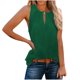 thumbnail image 1 of Puntoco Tops de cuello cuadrado para mujer, moda informal, manga corta, color sólido, sin mangas, cuello redondo, 1 of 4