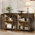 thumbnail image 3 of Tcbosik Sideboard Buffet Cabinet with Storage, Modern Accent Cabinet with Adjustable Shelves and 4 Glass Doors, Coffee Bar Cabinet, Kitchen Cupboard for Living Room, Entryway, Espresso, 3 of 10