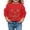 00-Red795, variant on WOYY Girls Halloween Pumpkin Sweatshirt Casual Active Lined Pullover Top, Size 2-14