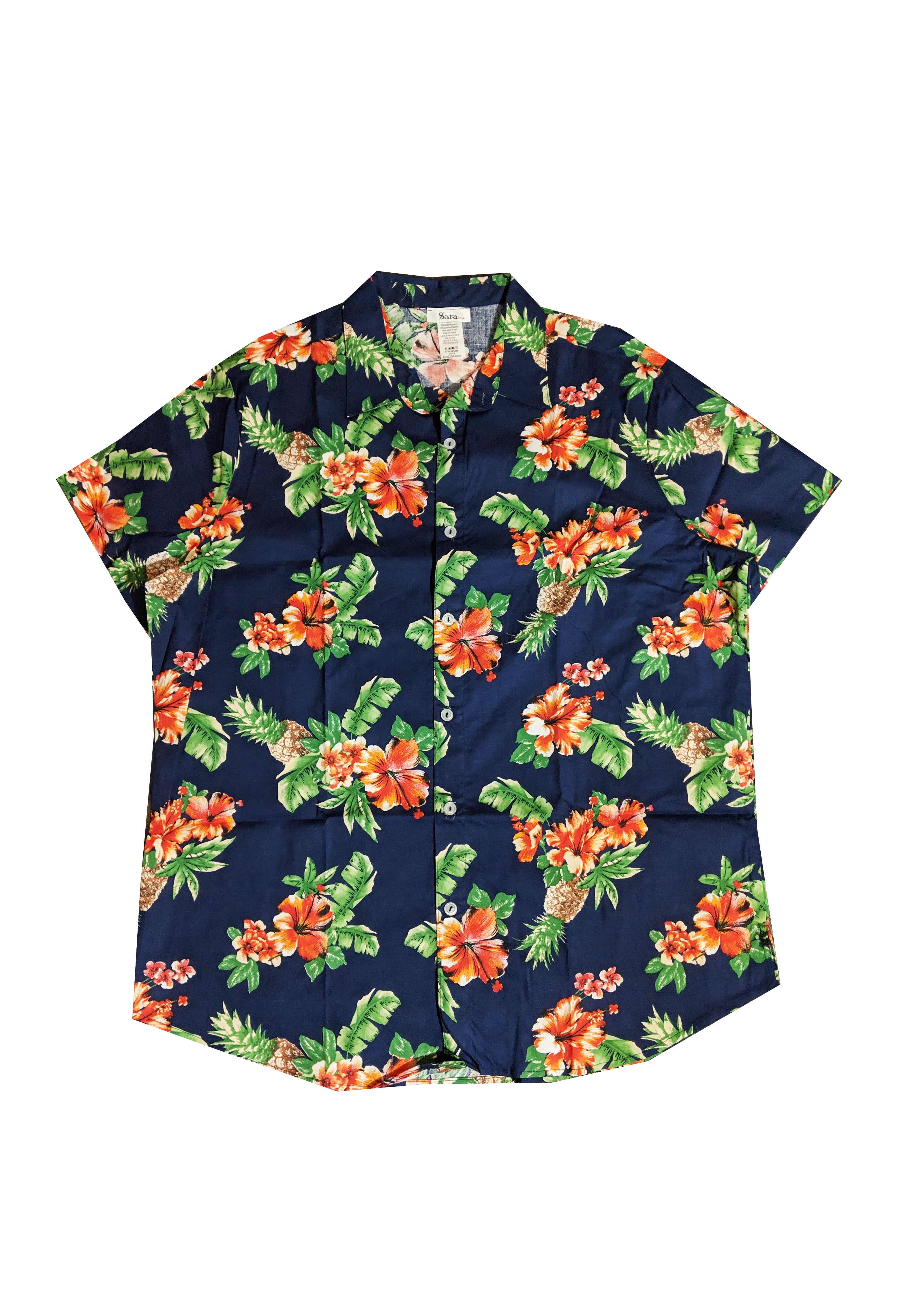 men's pineapple button down shirt