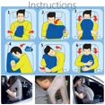 thumbnail image 5 of Almohada de viaje inflable portátil, almohada para reposacabezas con bolsa de almacenamiento, fácil de inflar, desinflar, ideal para aviones, automóviles, autobuses, trenes, oficinas, siestas (gris) Excelente Rendimiento, 5 of 5