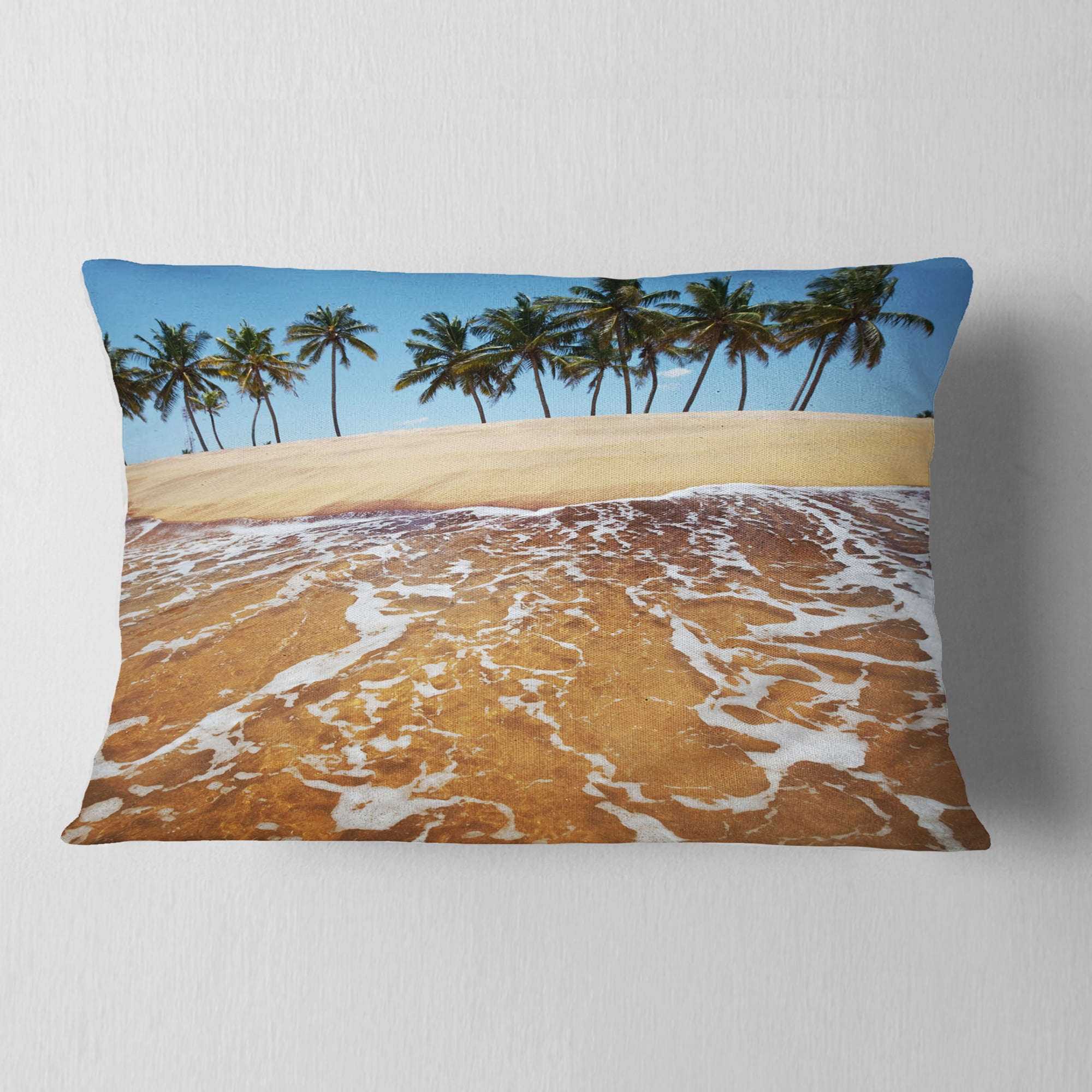 Designart 12" x 20" Multi-color Polyester Throw Pillow