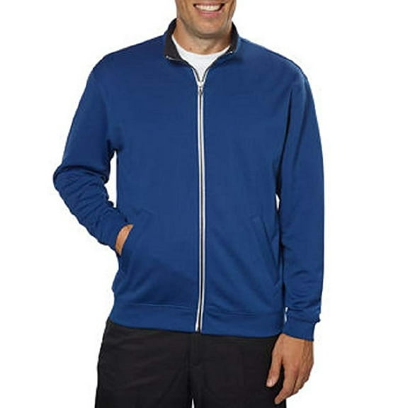 Pebble Beach Mens Full Zip Jacket - Dark Blue(Medium)
