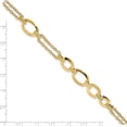 thumbnail image 3 of 14K Yellow Gold Jbsp's Polished Fancy Double-Stranded Link Bracelet Made In Italy lf1610-7.5, 3 of 5