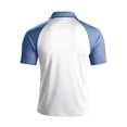 thumbnail image 5 of Oazcsf Mens Raglan Short Sleeve Golf Shirts Fashion Color Block Casual Shirt Classic Stylish Stretchy Workout Tee,Blue,L, 5 of 5