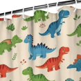 thumbnail image 3 of Beige Colorful Dinosaur Pattern Shower Curtain 72"x72" ,Bathroom Decorative Shower Curtains Set with 12 Hooks,Modern Waterproof Washable Shower Curtain, 3 of 6
