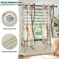 thumbnail image 3 of Yayeee Window Curtains Set of 2 for Living Room Light Filtering 63"x52", Light Red Flowers, 3 of 7