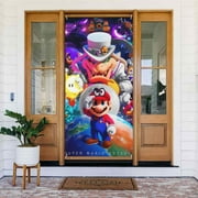 Super Mario Odyssey Door Cover Decorated Banner Tapestry Home Decoration Holiday Party Supplies Door Banner Porch Sign Banner 72.8 x 35.4 Inch