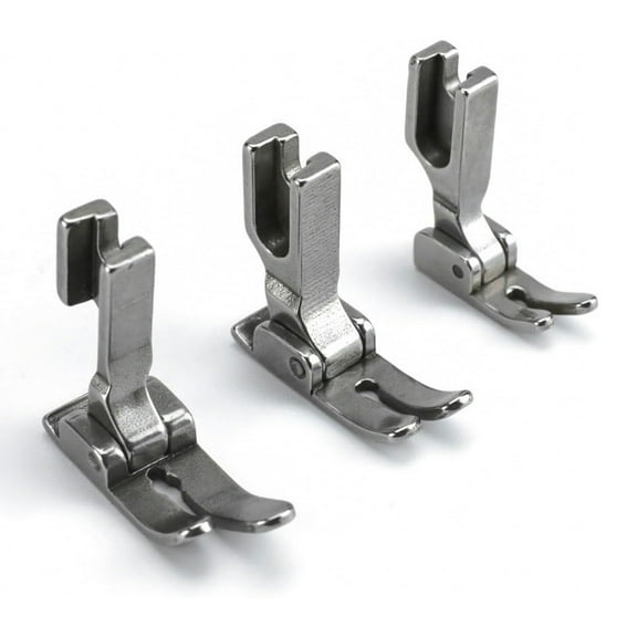 Set of 3 Steel Presser Feet Sewing Accessory for Industrial Sewing Machines Ensuring Performances and Easy Installation