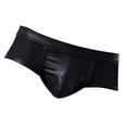 thumbnail image 1 of Calzoncillos tipo slip de malla de imitación de cuero para hombre, color negro - L, 1 of 8