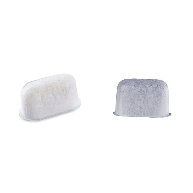 6 Pieces Coffee Machine Water Filter Portable Filtering Detachable Filters Component Accessories Replacement for Breville BWF100 Activated Carbon. Two filters are displayed, one white and one gray, designed for coffee maker water filtration. Ideal for Breville coffee maker replacement water filters.