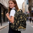 thumbnail image 7 of Yuyamidu Music Note School Backpack for Kids 8-12, 17 Inch Lightweight Large Capacity Bookbag with Multiple Compartments for Elementary & Middle 3rd-6th Grade, Back to School Supplies, 7 of 7