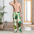 thumbnail image 6 of Lsque Green Avocado Print Men's Pajama Pants, Lounge Pant - Comfortable Home Wear,Elastic Waistband, Stylish Design-XX-Large, 6 of 9