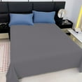 thumbnail image 5 of Matoen Full Size Flat Sheet Only - Cotton Flat Sheet for Dormitory - Soft, Wrinkle-Free, Fade-Resistant, Stain-Resistant, Friendly Home Flat Sheet, 90.5"x86.6", Black, 5 of 8