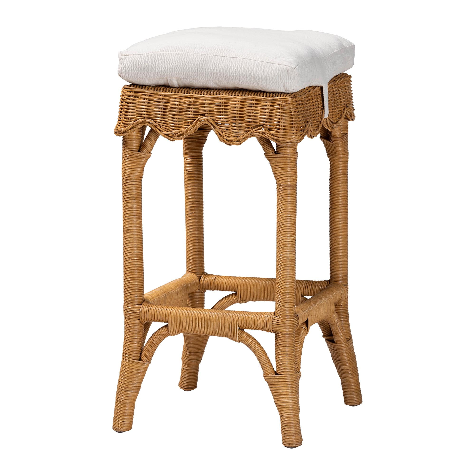 bali & pari Muy Boho Bar Stool, Bar Height, Honey