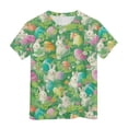 thumbnail image 6 of UngA Girl Easter Shirt Bunny Kids Cute Rabbit Print Tops Tees Funny Short Sleeve Toddler Girl Tshirt (Light Green,4-5 Years), 6 of 6