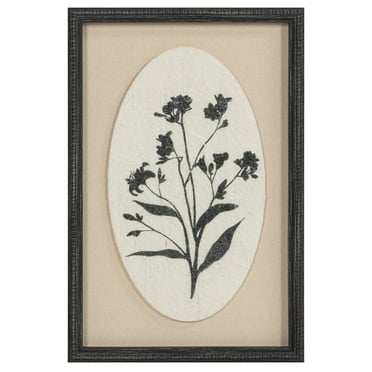My Texas House B&W Botanical Framed Wall Art 12x18