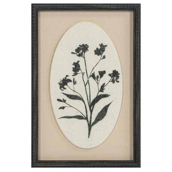My Texas House B&W Botanical Framed Wall Art 12x18