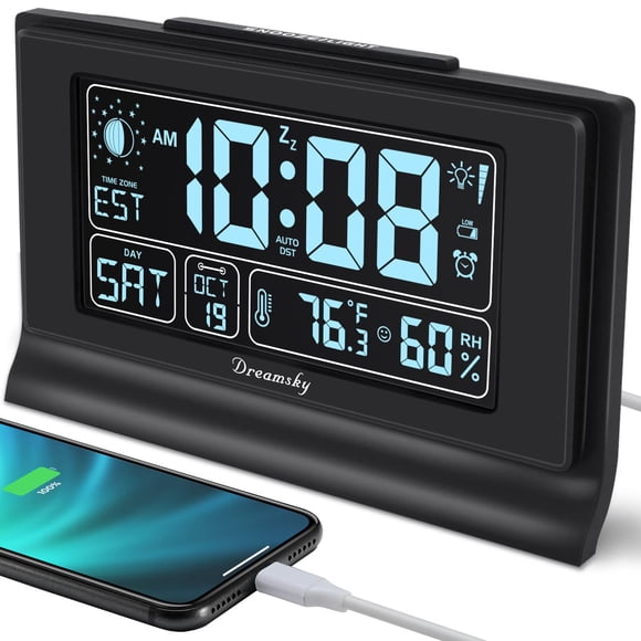 Despertador DreamSky con temperatura y humedad