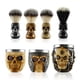 thumbnail image 4 of Cepillo de limpieza facial para hombres con forma de calavera y barba, cuenco de burbujas, cepillo de cerdas de nailon, herramienta de limpieza facial, 4 of 5