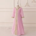 thumbnail image 3 of Girls Abaya Muslim Prayer Dresses Plain Baby Girls Abaya Dress Eid Maxi Dresses Kids Crewneck Long Sleeve Ramadan Prayer Abaya for Kids Muslim Girls Dress Pink 5-6 Years, 3 of 6