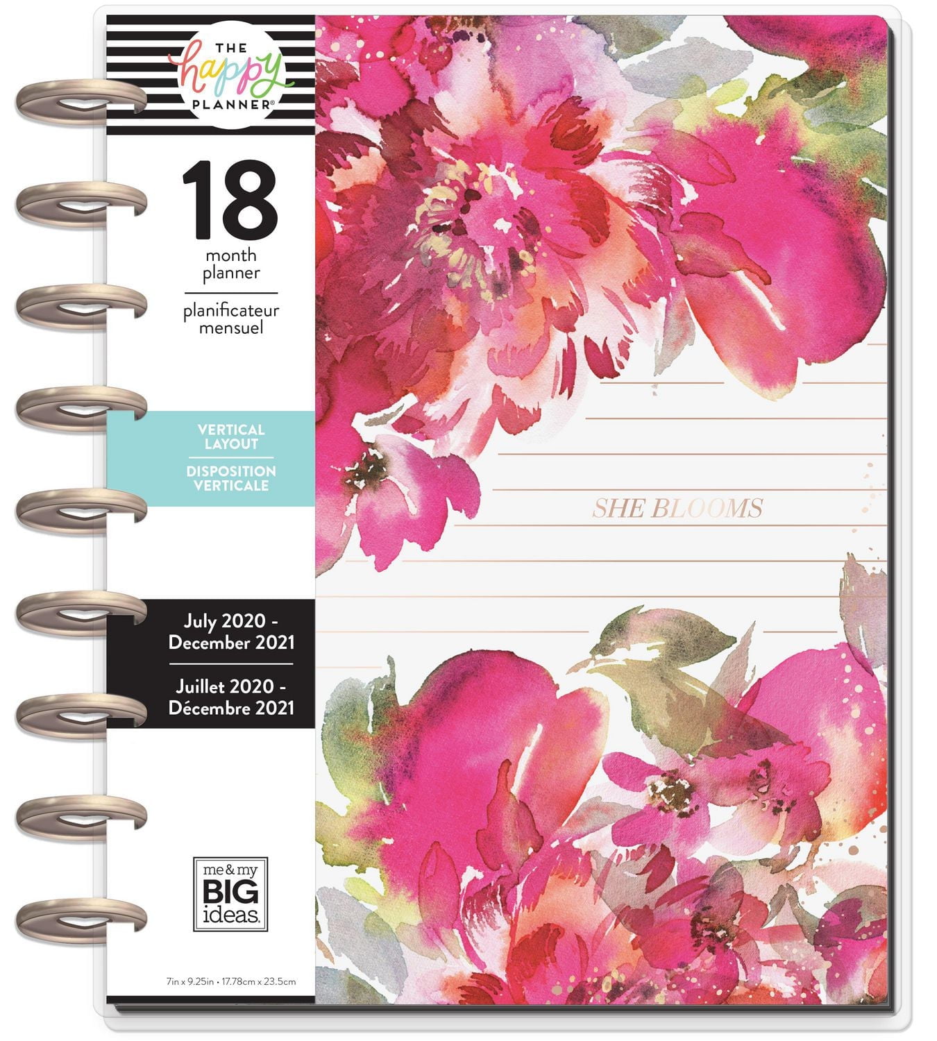 me & my BIG ideas The Happy Planner She Blooms Floral Classic Planner