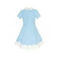 thumbnail image 3 of Girls Dress Back School Blue White Collar Tie Short Sleeve 6 Years, 3 of 6