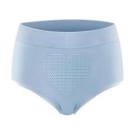 Bigersell Thermal Underwear for Women Clearance Lingerie Underwear Boyshort Thongs Panty Style P-1381 Cotton Plus Size Panties Thong Briefs Mid Waist Women Cheeky Panties Blue L