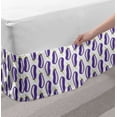 thumbnail image 2 of Vegetable Bed Skirt, Eggplants Illustration Harvest Organic Food Aubergine Print, Elastic Bedskirt Dust Ruffle Wrap Around for Bedding Decor, 4 Sizes, Blue Violet and Olive Green, by Ambesonne, 2 of 2