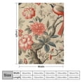 thumbnail image 4 of Chilfamy Flowers Birds Flannel Blanket Throw Lightweight Soft Blanket All Seasons Gifts 50x60in, 4 of 6