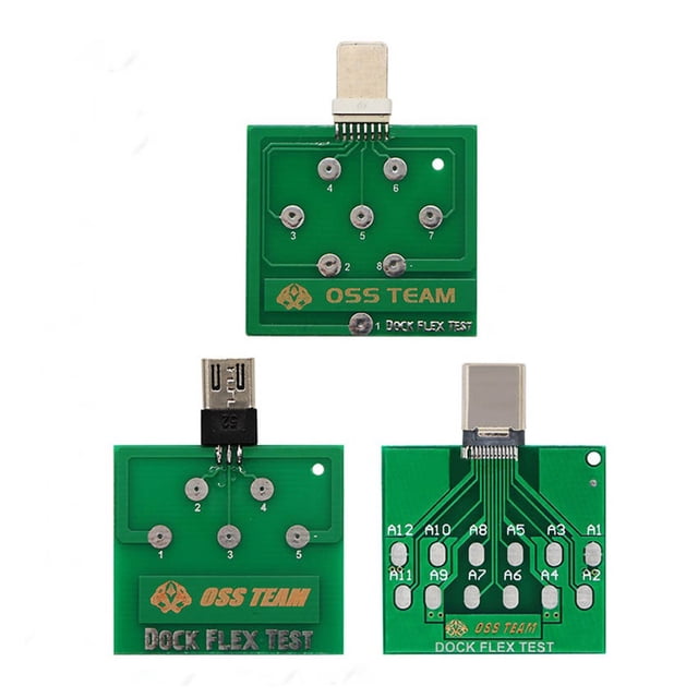Placa de Prueba Flexible de Base -USB de 3 Piezas para 12 11 TeléFono Android U2 Herramienta de Prueba Flexible de Base de Carga de BateríA