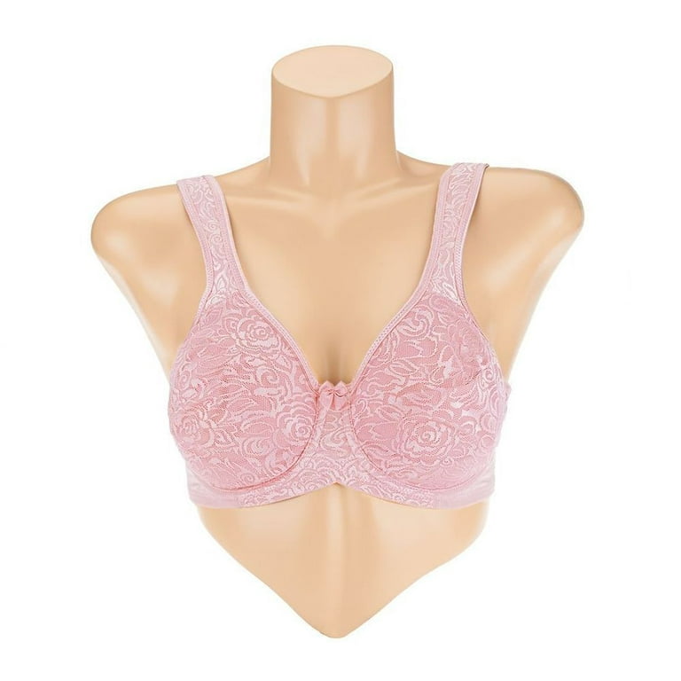 Breezies Wild Rose Lace Seamless Support Bra 