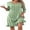 Green Flower, variant on DreamFish Women's 3/4 Sleeve Sleepwear Nightgown Soft Lounge Dress with Ruffle Hem Casual House Dress