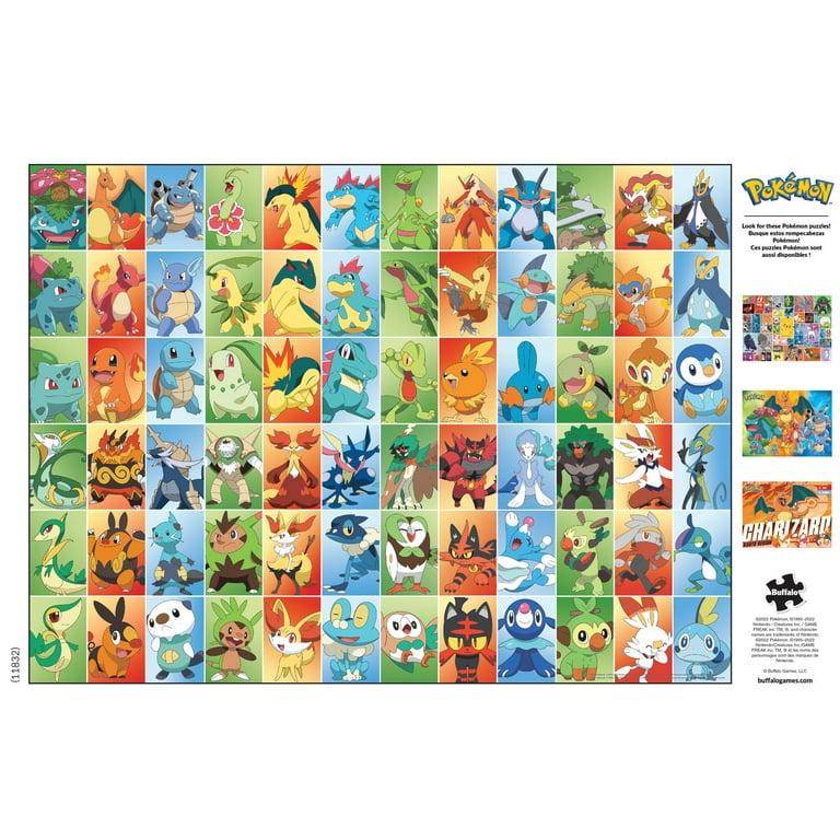 Buffalo Games 1000-Piece Pokemon First Partners Squares Jigsaw Puzzle 