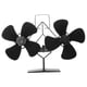 thumbnail image 4 of Ventiladores para estufas de leña Accesorios para estufas Estufa de leña Ventilador para chimenea Negro Térmico 4 cuchillas, 4 of 9