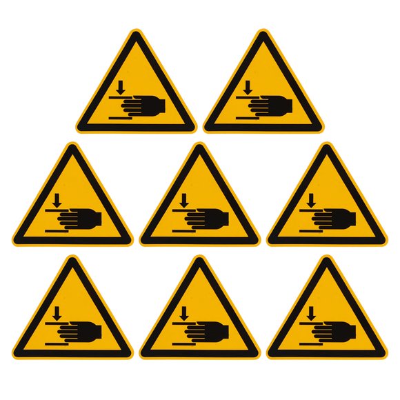 OHOIOLLA 8Ud Pegatinas De Seguridad Multicolor Para Equipos Mecánicos Con Adhesivo Fuerte Y Señalización Visible