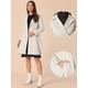 thumbnail image 2 of Abrigo Largo de Invierno para Mujer con Solapa y Doble Botonadura Blanco crema M, 2 of 5