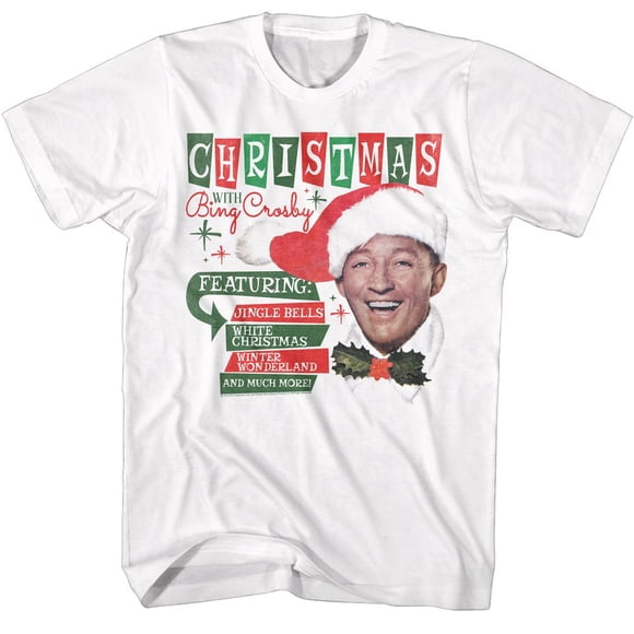 Bing Crosby T-Shirt de Noël avec Blanc