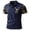 Navy, variant on Adult Mens Polo T Shirts Short Sleeve Button Tees Shirt Basic Purple Dress Shirts for Man