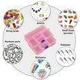 thumbnail image 5 of Plastic Organizer Container Storage Box Adjustable Divider Removable Grid Compartment for Jewelry Beads Earring Tool Fishing Hook Small Accessories,Pink,GTICPHYJ, 5 of 5