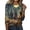 Brown, variant on JoveMarine Halloween Shirts for Women, 3/4 Sleeve Crew Neck with Moon Bat Print, Loose Fit Fall Graphic Tee,Black L