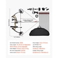 thumbnail image 3 of KFFKFF Adjustable Compound Bow Package for Beginners, 19-30 in Draw Length, 19-70 Lbs Draw Weight, Right-Handed Archery Kit with Hunting Accessories, 320 fps, 3 of 9