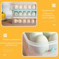 thumbnail image 4 of Soporte de huevo cubierto de rejilla 24 para refrigerador, caja de almacenamiento de bandeja de huevos, dispensador de plástico apilable, contenedor de huevos, picnic para acampar Feliz Sencillez, 4 of 5