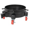 thumbnail image 3 of 11 1/4 Inch Bucket Dolly, Removable Rolling Bucket Dolly Easy Push 5 Roll Swivel Casters to Move 360 Degree Turning for 5 Gallon Buckets Car Wash System Detailing Smoother Maneuvering, Black,, 3 of 11
